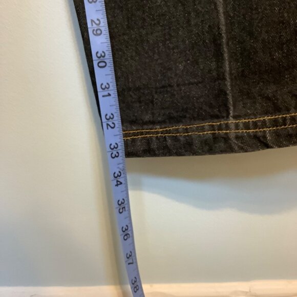 FUBU Limited Edition Men’s Jeans Black Denim Flags 38x34 Streetwear - Picture 3 of 13